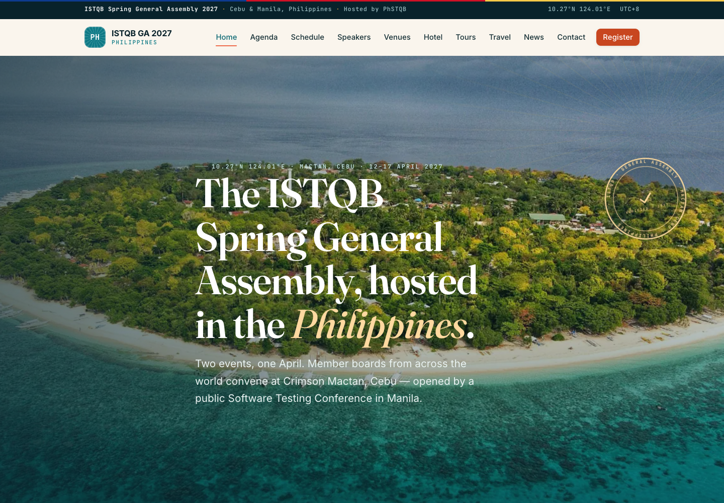 ISTQB General Assembly 2027 site